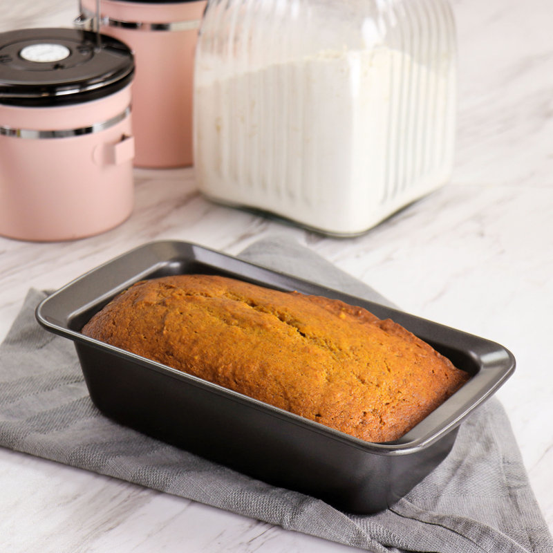 Gibson Home 5.4'' W x 10.5'' L Non-Stick Steel Loaf Pan