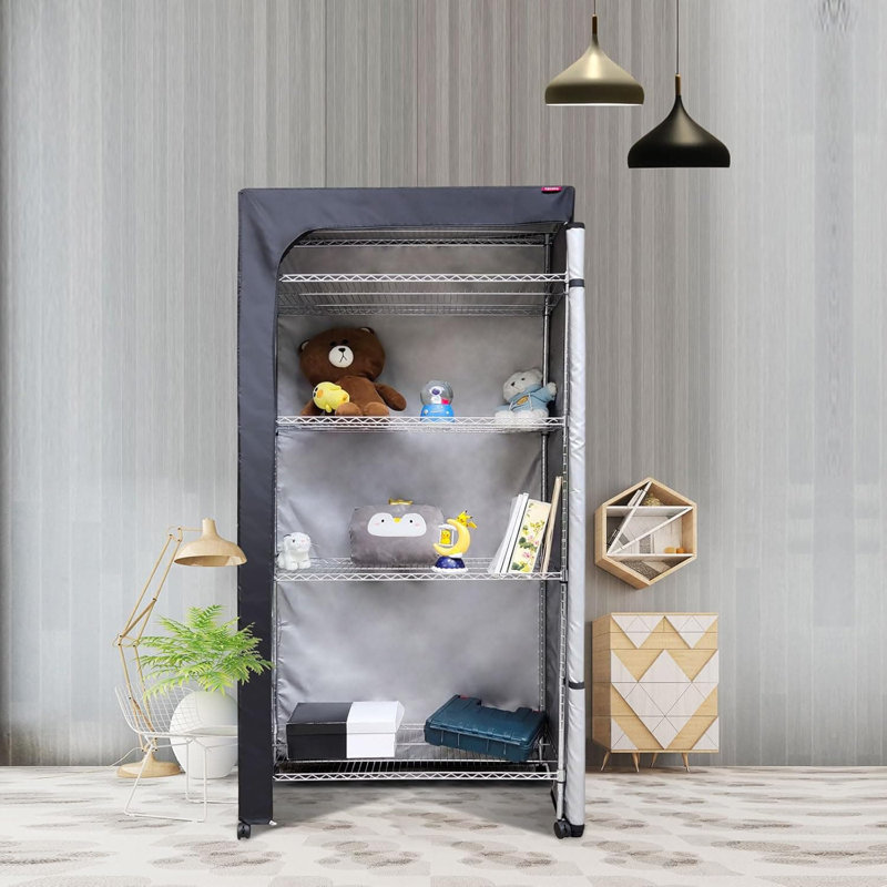 Waterproof Wire Shelf Cover With Clear Front Panel & Two-Way Zipper - Heavy Duty Oxford Fabric Protection For Storage Racks And Shelving Units
