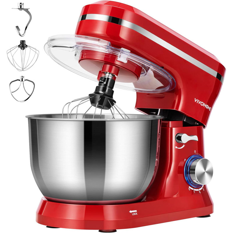 380w 4.75qt. 8-speed Stand Mixer, Red