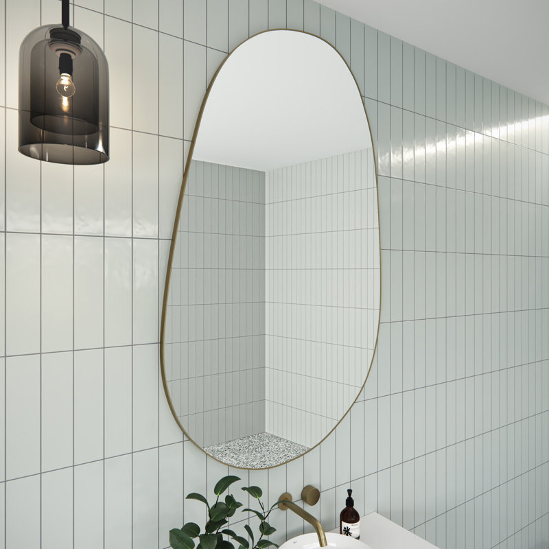 Miroir Starla, 36 po x 59 po, Laiton satiné, Ovale