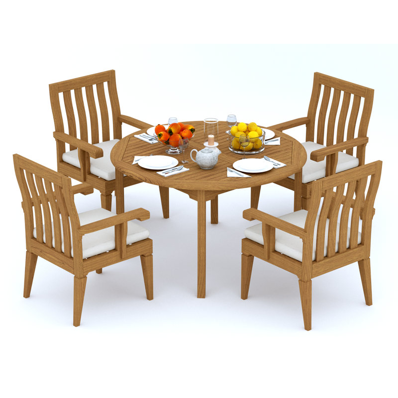 Caranas Outdoor 5 - Piece Teak Dining Set