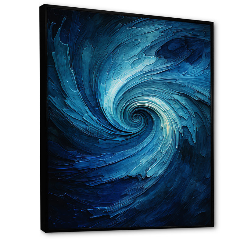 Provencher - spirales abstraites, impressions sur toile, Toile avec cadre flottant noir, H 20 po x l 12 po x P 1 po