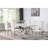 Allessandra White And Chrome Rectangular U-Shaped Base Dining Table