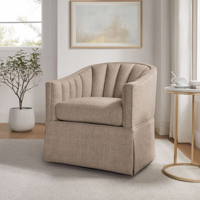 Fauteuil d'appoint pivotant à jupe Milnor Sanibel