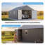 16 Ft. W X 20 Ft. D Metal Shed Outdoor Garage With Double Doors