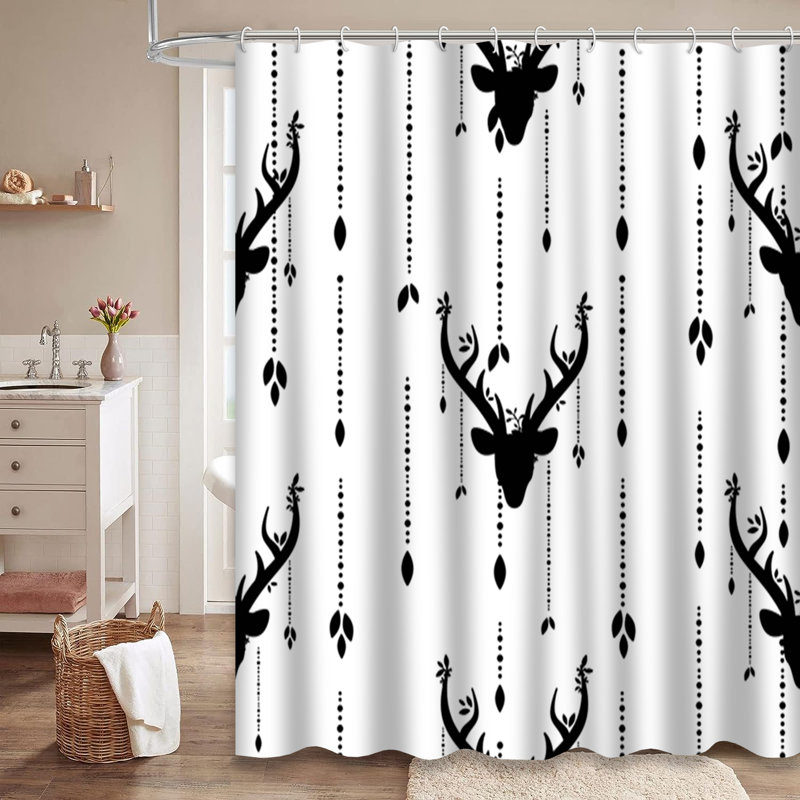 Rideau de douche Boho Deer, L 72 po x l 78 po