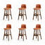 Chaise d'appoint orange à dossier solide (ensemble de 6)-133573780-133573783