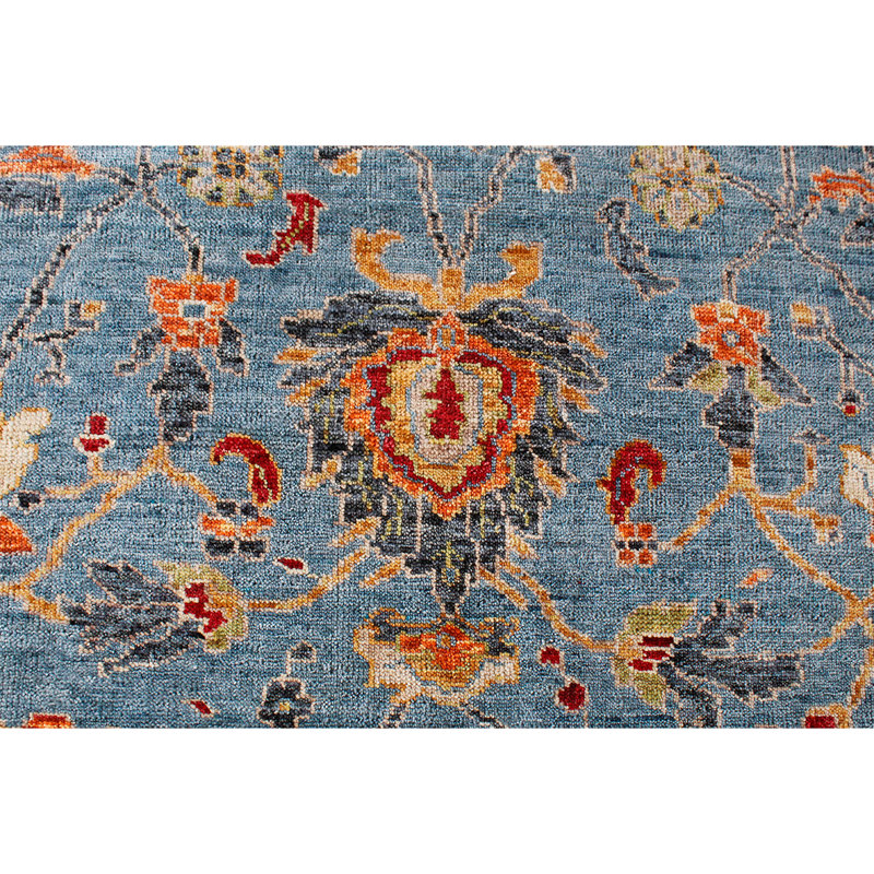Wool Oriental Area Rug in Red, Rectangle 9' x 12'