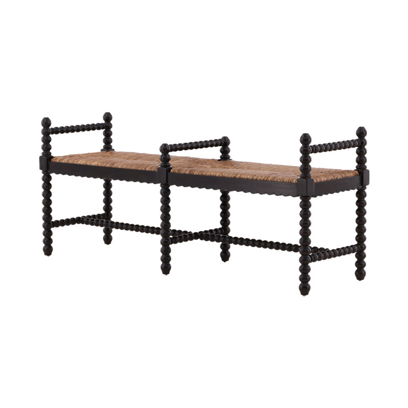 Banc en bois Emmalee, Gris