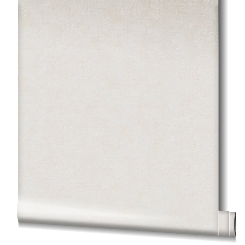 Flora Collection Shimmery Plain Wallpaper Roll, Beige