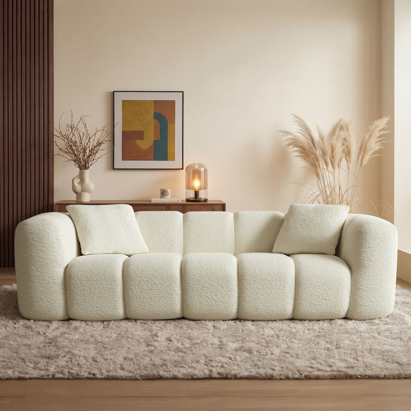 Canapé 84 po sans assemblage 84 po, Beige