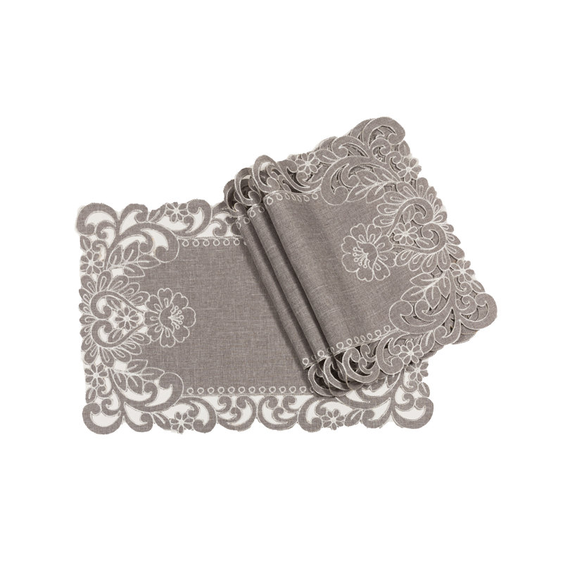 Récapitulatif 20" clair brodé nappe