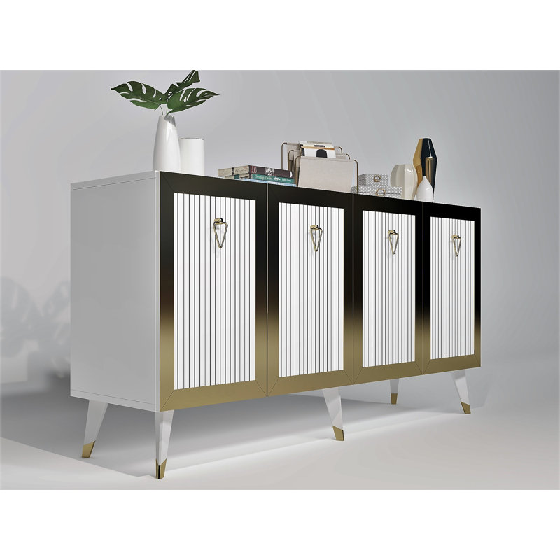 Olivia 150cm Console Table, Gold