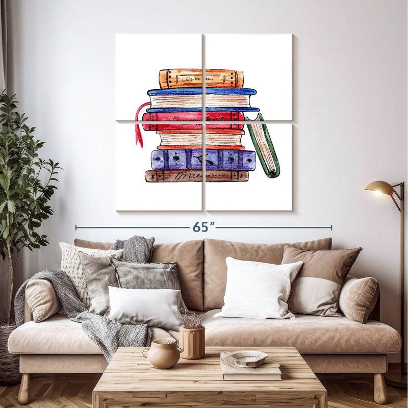 Pile de livres Kerner, H 45 po x l 45 po