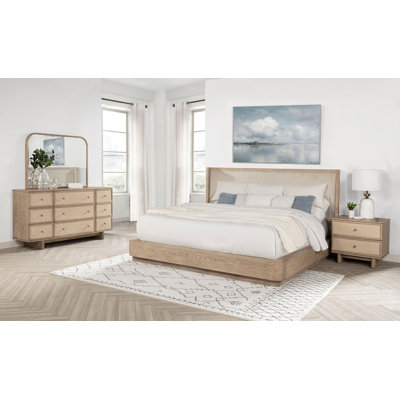 Kailani 4-Piece Bedroom Set Beige Oak