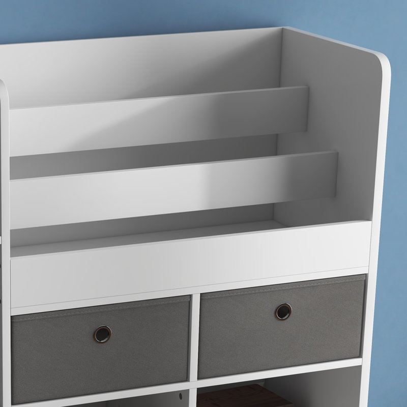 Large Kids Bookshelf With 7 Apartments Open Storage 