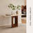 Traditional Nut-Brown Solid Wood Console Table-199013170