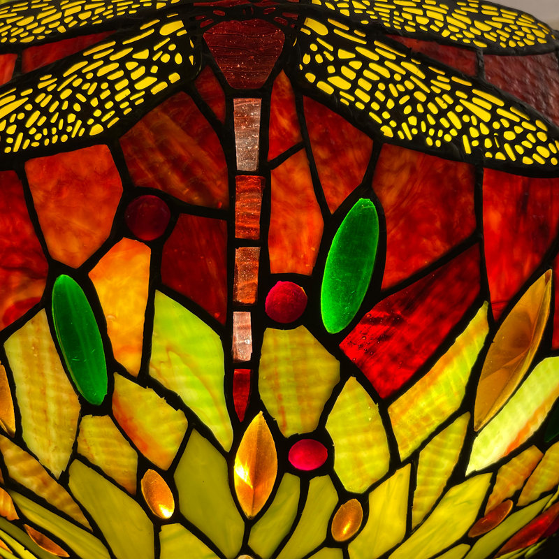 Luminaire suspendu inversé à 3 lumières en bronze foncé de style Tiffany Bloomsbury Market Alesandra