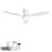 52 Inch Flush Mount Ceiling Fan Solid Wood Fan Blade Noiseless Reversible Motor Smart Remote Control With Light