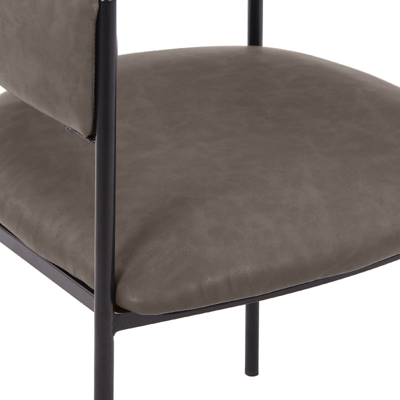 Mccolister Upholstered Dining Chair With Padded Seat And Open Back Design Powder-Coated Iron Frame Mccolister Collection, 1