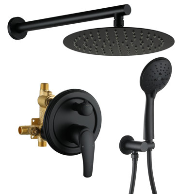 Robinet de douche mural avec valve brute