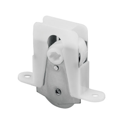 FHC B751 Sliding Screen Door Roller, Polyethylene Housing, Stainless Steel Roller, 1" Roller Diameter, White Housing Finish