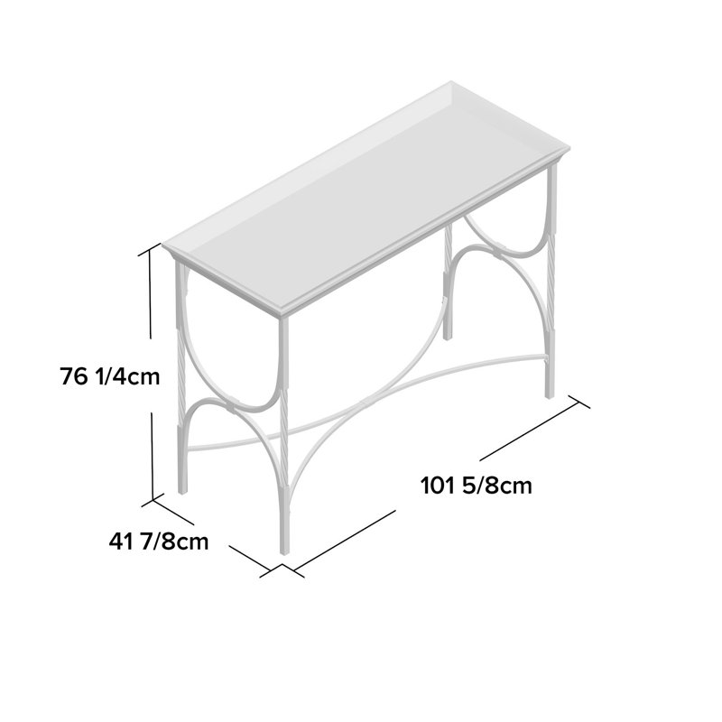Thompson 40.5'' Solid Wood Top Console Table