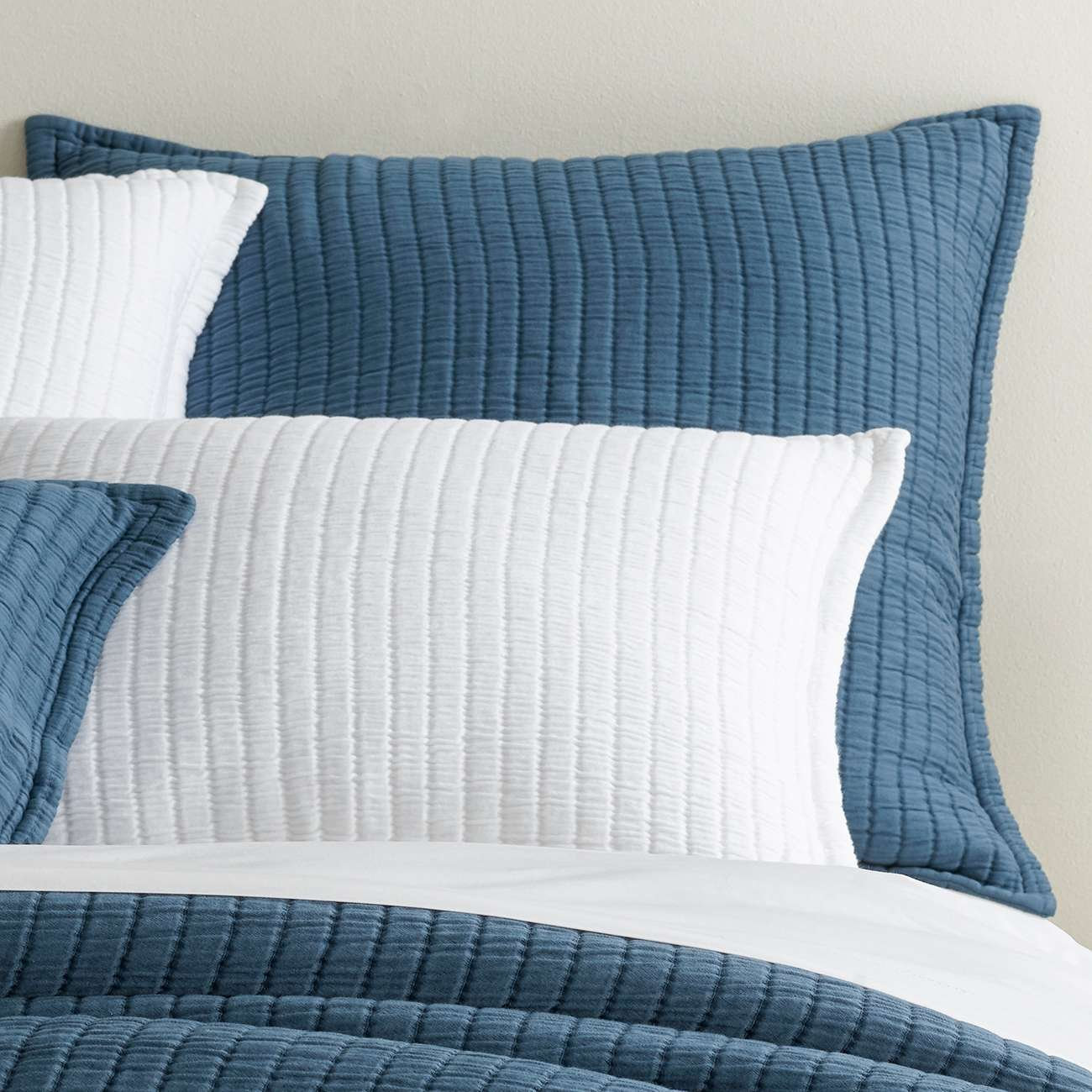 Boyfriend Cotton Shams, Euro, Aegean