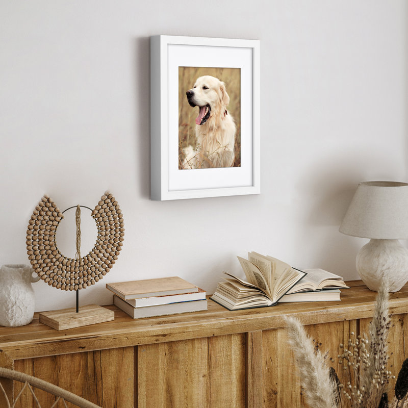 Black 11x14 Gallery-Style Picture Frame with Mat