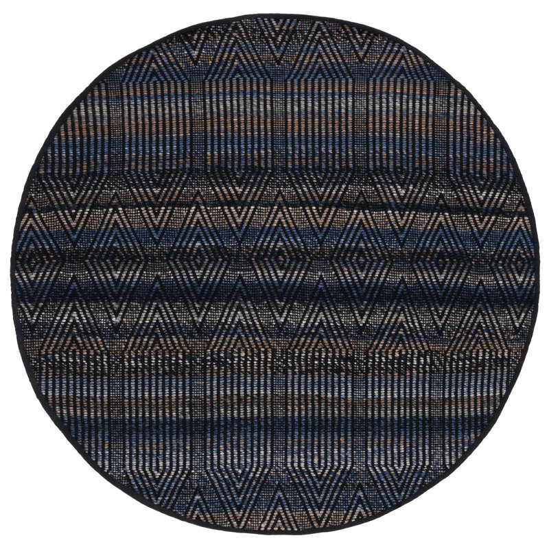 Arbella Hand Woven Performance Southwestern Rug, Round 6'