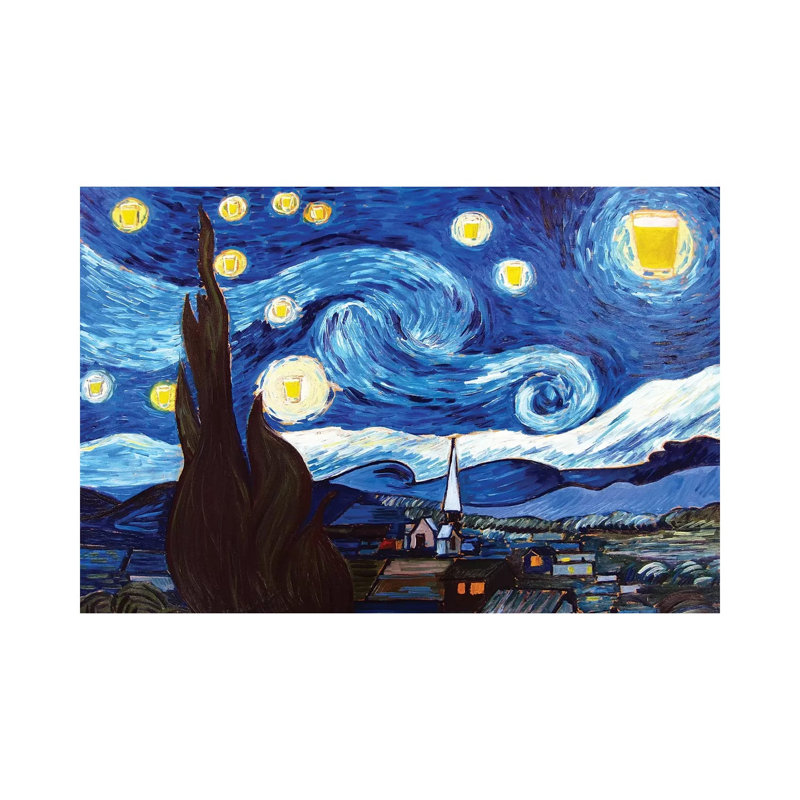 Starry Pint by Scott Clendaniel - Wrapped Canvas Painting, 20.32 cm H x 30.48 cm W