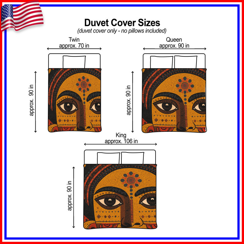 Mosaic Portrait Art Duvet Covers, King
