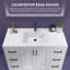 Comptoir de meuble-lavabo simple 48 po avec lavabo et comptoir blanc 