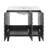 Cascade 36 in. Black Oak Bathroom Vanity With White, 3-Hole Ceramic Sink Top-100841266-100841268