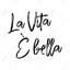 La vita è bella - décorations sur toile en noir