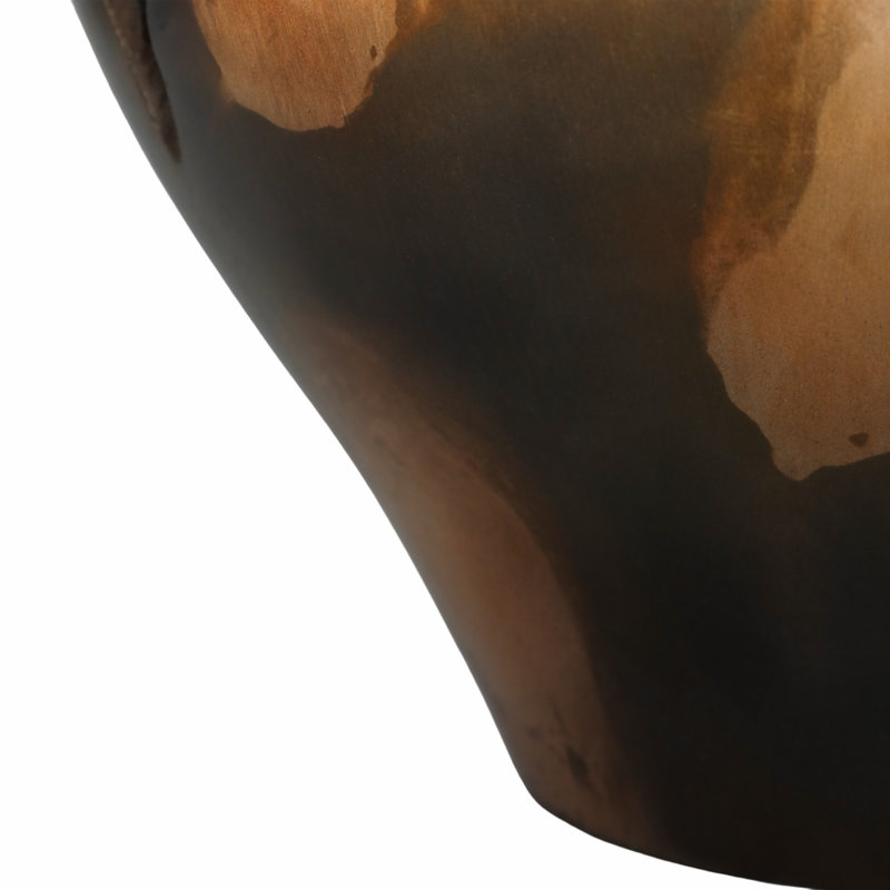 Decorative Vase Metal Aluminum Abstract Organic Cut for Home Office Bedroom Living Room Modern Transitional Decor - 11" Bronze, Copper, Metallic
