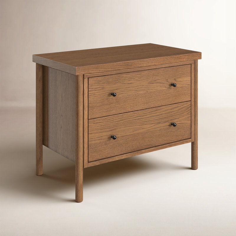 Linda 30'' W Solid Wood Nightstand, Brown