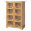 Armoire de rangement moderne avec 8 portes, vitrine