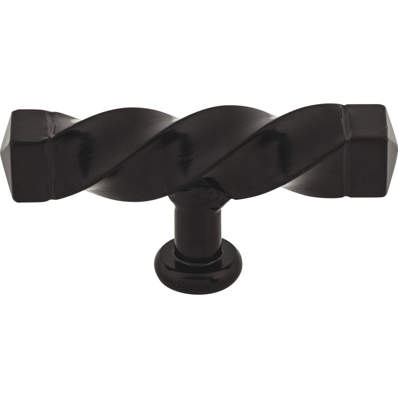 Square Twist 3 3/16" Length Bar Knob, Patina Black