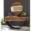 River Mirror, Natural, Round