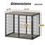 Meuble cage pour chien de 47 po avec 3 portes, pour chiens de grande taille et de taille moyenne.-2115302774