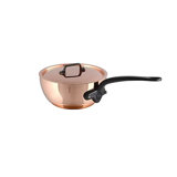 Mauviel M'heritage 200 Ci Copper Curved Splayed Saute Pan, Cast Iron Handle, 2.1-Qt