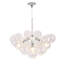 6-Light Sputnik Bubble Large Chandelier with Glass Accents 