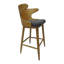 Tabourets de bar modernes rembourrés (gris anthracite et naturel, ensemble de 2)