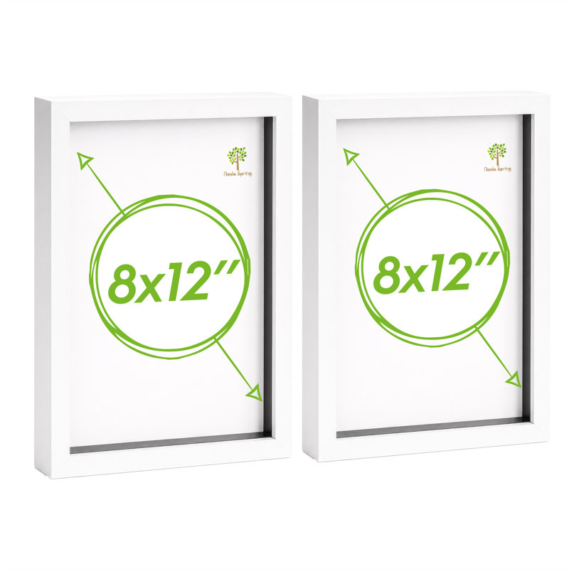 Nicola Spring - 3D Box Photo Frames, White, 32cm H x 23.3cm W x 3.5cm D