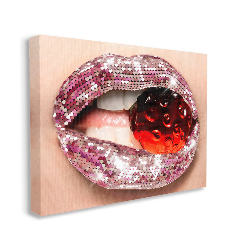 "Glam Biting Candy" par Ziwei Li sur toile, H 24 po x l 30 po