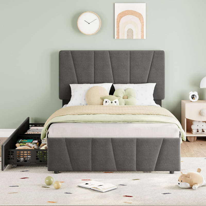 Apolo Upholstered Platform Storage Bed