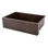 Évier de cuisine à tablier simple 33 po en cuivre martelé avec drain assorti et accessoires