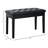 Black Keyboard Bench With Faux Leather Cushion And Solid Wooden Frame For Duets Duet Chair Padding - Version