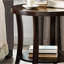 Table de bout ovale à tablette - plateau en placage de bois de bouleau et espace suffisant l 23 po x P 23,5 po H Design moderne Finition extra-confort X contemporaine-1636518348